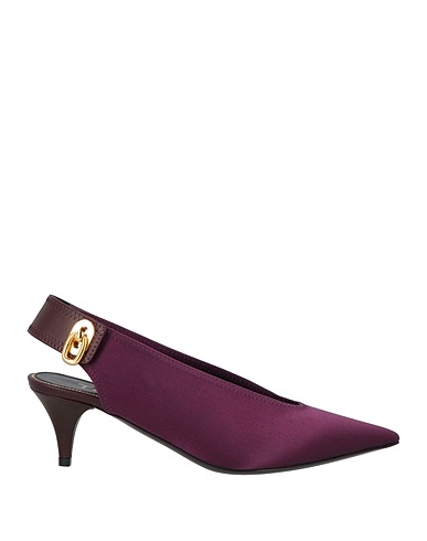 TOM FORD Pump Dark purple Leather, Textile fibers
