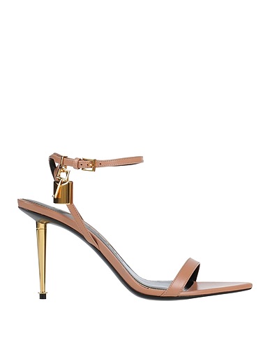 TOM FORD Sandals Blush Goat skin, Steel, Zamak