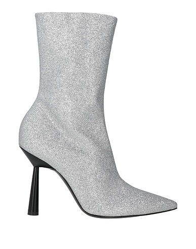 GIA BORGHINI Ankle boot Silver Textile fibres