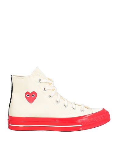 CONVERSE x COMME des GARÇONS PLAY Sneakers Off white Textile fibres