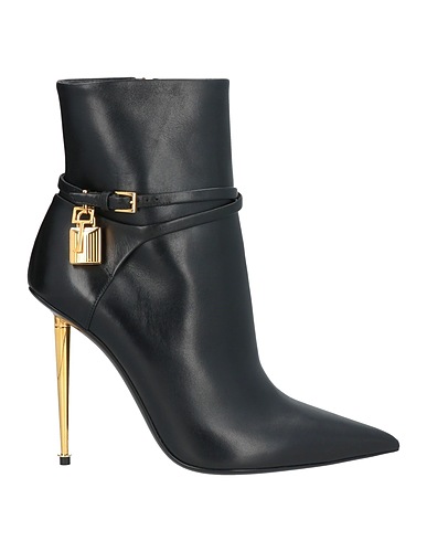 TOM FORD Ankle boot Black Calfskin, Bull skin, Zamak, Brass