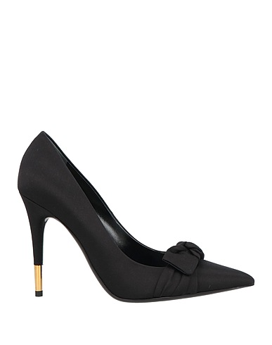TOM FORD Décolleté Nero Viscosa, Seta, Ottone