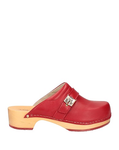 SCHOLL Mules and clogs Red Leather