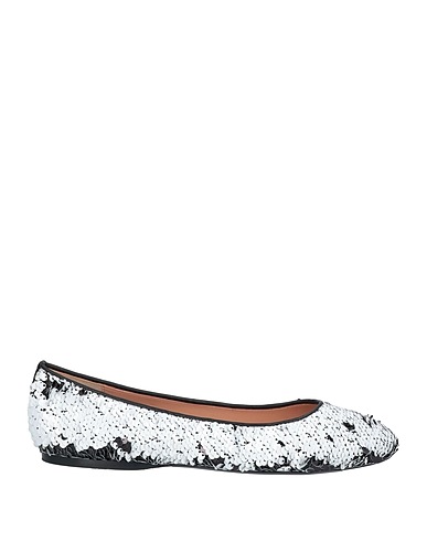 MOSCHINO Ballet flats White Textile fibers