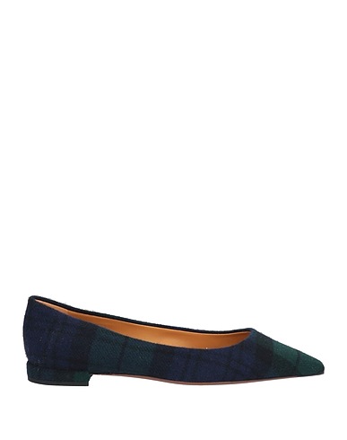 RALPH LAUREN COLLECTION Ballet flats Dark green Textile fibers
