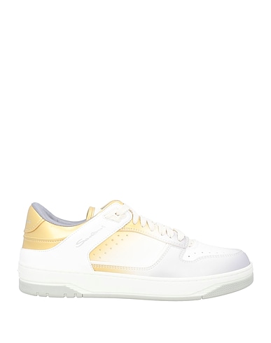 SANTONI Sneakers White Leather