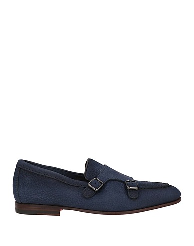 SANTONI Loafers Navy blue Leather
