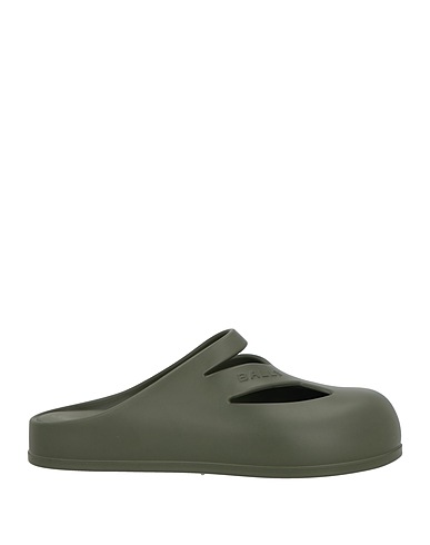 BALLY Mules and clogs Military green Rubber