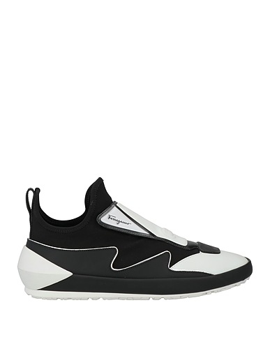 FERRAGAMO Sneakers Off white Calfskin, Textile fibers