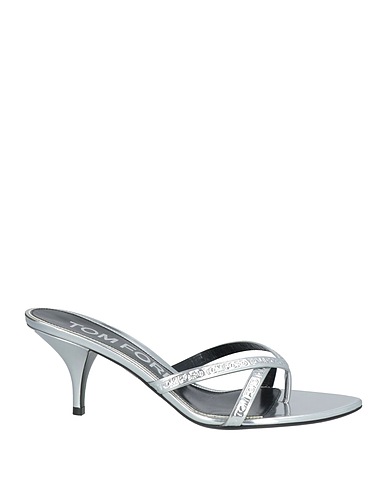 TOM FORD Flip flops Silver 100% Calfskin