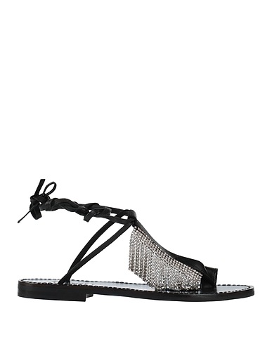 TWINSET Flip flops Black Leather