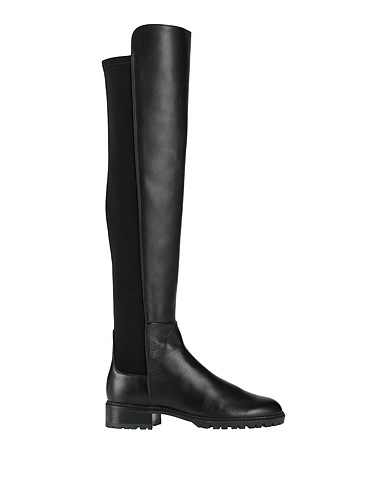 STUART WEITZMAN Boots Black Leather, Textile fibers