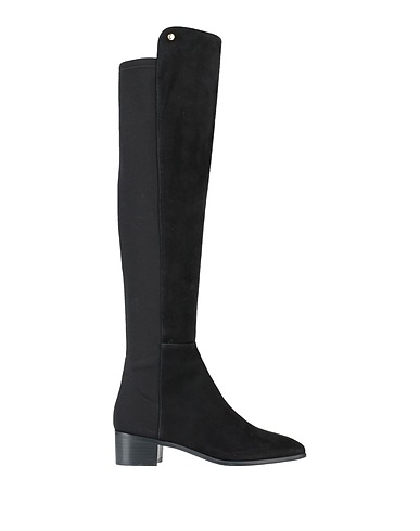 STUART WEITZMAN Boots Black Leather, Textile fibres