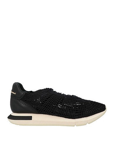 MANUEL BARCELÓ Sneakers Black Leather, Textile fibers