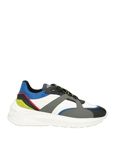 BALDININI Sneakers Grey Leather, Textile fibres