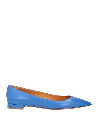 RALPH LAUREN COLLECTION Ballet flats Azure Leather