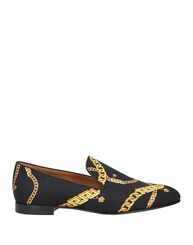 VERSACE Mokassins Schwarz 100% Gewebefasern
