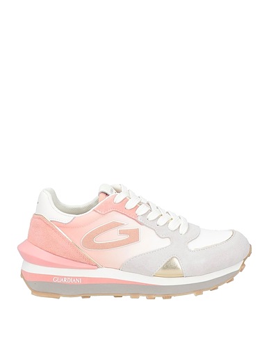 ALBERTO GUARDIANI Sneakers Light grey Leather, Textile fibres