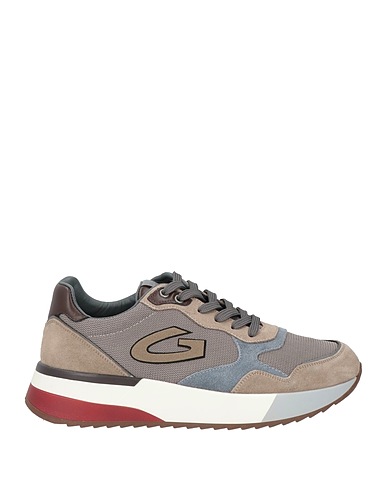 ALBERTO GUARDIANI Sneakers Khaki Leder, Gewebefasern
