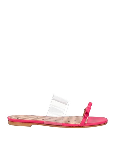 RED(V) Sandals Magenta Leather, PVC - Polyvinyl chloride