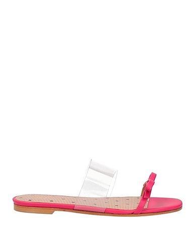 RED(V) Sandals MAGENTA Leather, PVC - Polyvinyl chloride