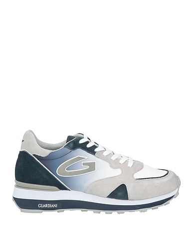 ALBERTO GUARDIANI Sneakers Navy blue Leather, Textile fibres