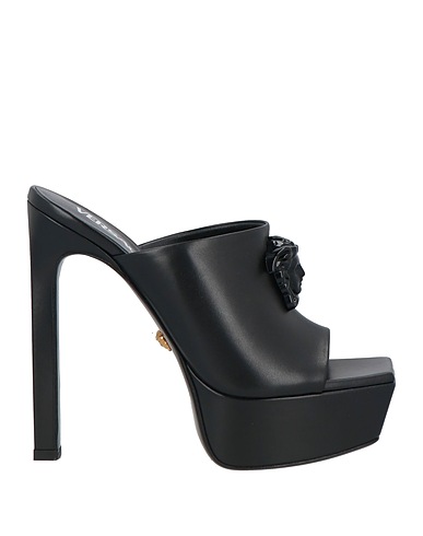 VERSACE Sandals Black Calfskin