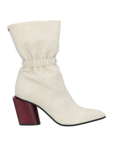 HALMANERA Ankle boot Cream Leather