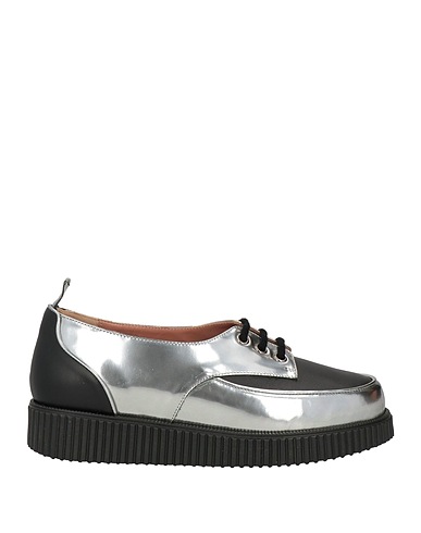 RED(V) Laced shoes Silver Leather