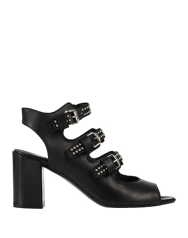 JUST JUICE Sandals Black Calfskin