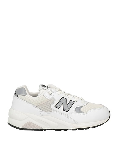 NEW BALANCE Sneakers White Leather, Textile fibres