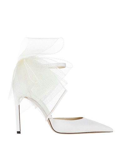 JIMMY CHOO Court Off white Textile fibres, Leather