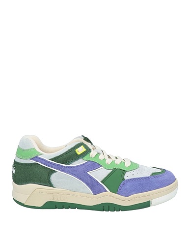 DIADORA HERITAGE Sneakers Sky blue Leather, Textile fibres