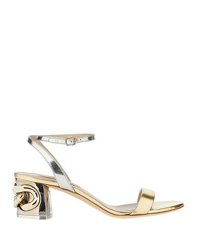 CASADEI Sandals Gold Leather