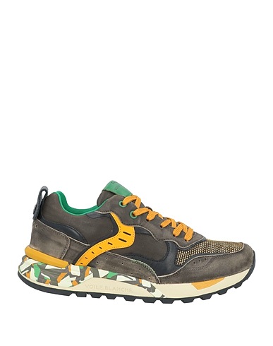 VOILE BLANCHE Sneakers Charcoal Leather, Textile fibers