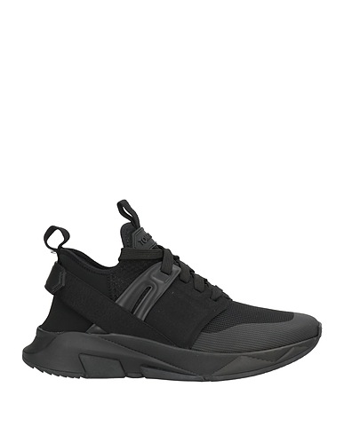 TOM FORD Sneakers Black Calfskin, Polyamide, Polyester, Viscose, Cotton