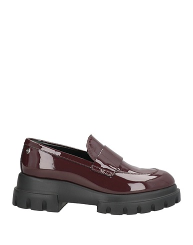 AGL Loafers Burgundy Leather