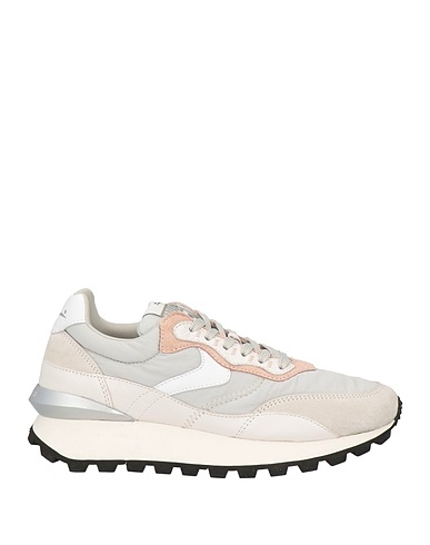 VOILE BLANCHE Sneakers Grigio chiaro Pelle, Fibre tessili