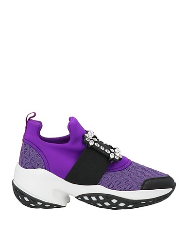 ROGER VIVIER FOOTWEAR Purple Textile fibres, Leather