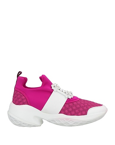 ROGER VIVIER Sneakers MAGENTA Textile fibres, Leather