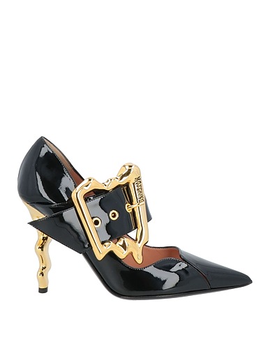 MOSCHINO Court Black Leather