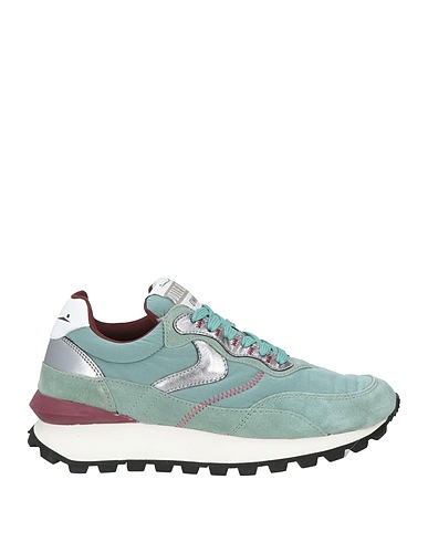 VOILE BLANCHE Sneakers Sage green Leather, Textile fibres