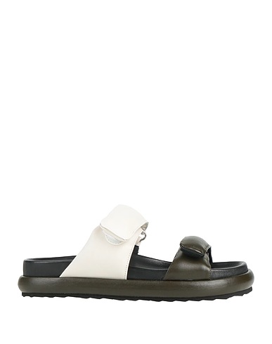 PIERRE HARDY Sandals Dark green Calfskin