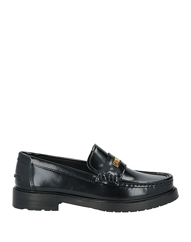 MOSCHINO Loafers Black Leather