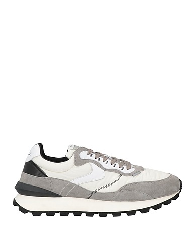 VOILE BLANCHE Sneakers Grey Leather, Textile fibers