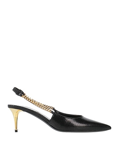 TOM FORD Pump Black Calfskin, Brass