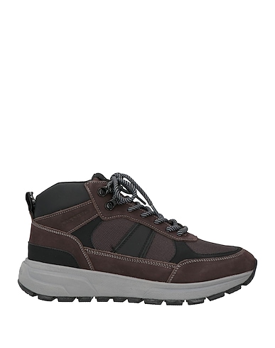 DOCKSTEPS Ankle boot Dark brown Leather, Textile fibres