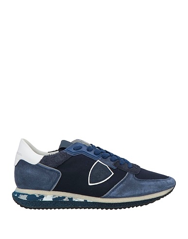 PHILIPPE MODEL Sneakers Navy Leather, Textile fibers