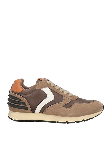 VOILE BLANCHE Sneakers Taupe Leather, Textile fibres