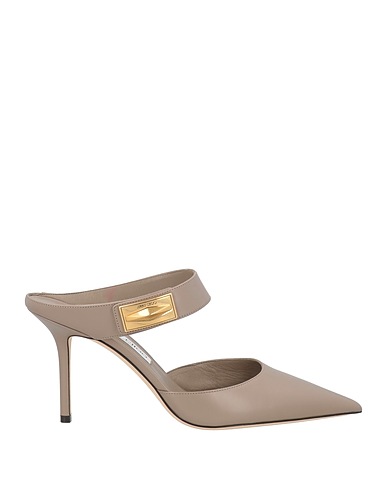 JIMMY CHOO Mule e zoccoli Tortora Pelle